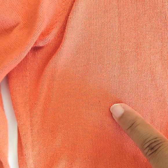 IMMA Orange Long Sleeve Casual Lightweight Cardigan Sweater size S - Picture 10 of 10